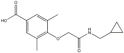 4-{[(cyclopropylmethyl)carbamoyl]methoxy}-3,5-dimethylbenzoic acid Struktur