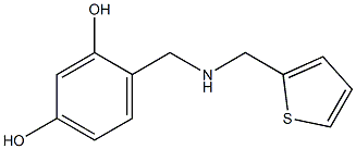 4-{[(thiophen-2-ylmethyl)amino]methyl}benzene-1,3-diol,,结构式