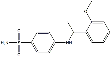 4-{[1-(2-methoxyphenyl)ethyl]amino}benzene-1-sulfonamide,,结构式