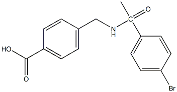 4-{[1-(4-bromophenyl)acetamido]methyl}benzoic acid,,结构式