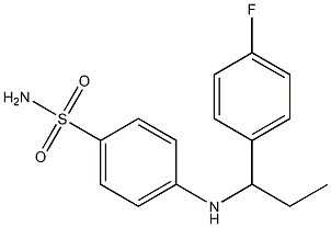 4-{[1-(4-fluorophenyl)propyl]amino}benzene-1-sulfonamide 结构式