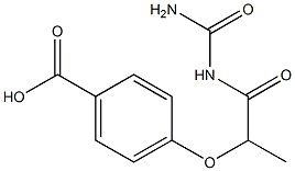 4-{[1-(carbamoylamino)-1-oxopropan-2-yl]oxy}benzoic acid 结构式