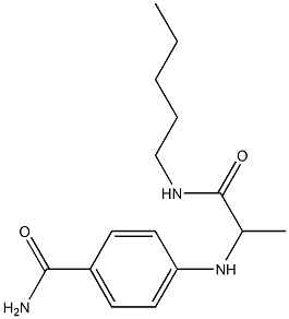 4-{[1-(pentylcarbamoyl)ethyl]amino}benzamide 化学構造式