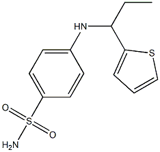 4-{[1-(thiophen-2-yl)propyl]amino}benzene-1-sulfonamide,,结构式