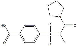 4-{[1-oxo-1-(pyrrolidin-1-yl)propane-2-]sulfonyl}benzoic acid Structure