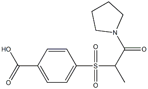 4-{[1-oxo-1-(pyrrolidin-1-yl)propane-2-]sulfonyl}benzoic acid|