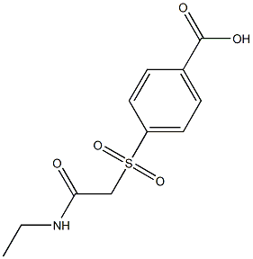 4-{[2-(ethylamino)-2-oxoethyl]sulfonyl}benzoic acid Struktur