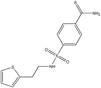 4-{[2-(thiophen-2-yl)ethyl]sulfamoyl}benzene-1-carbothioamide,,结构式