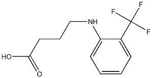 4-{[2-(trifluoromethyl)phenyl]amino}butanoic acid 结构式