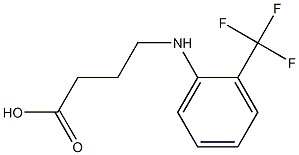 4-{[2-(trifluoromethyl)phenyl]amino}butanoic acid 化学構造式