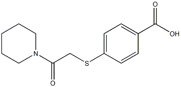 4-{[2-oxo-2-(piperidin-1-yl)ethyl]sulfanyl}benzoic acid Struktur