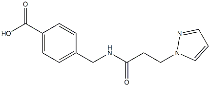 4-{[3-(1H-pyrazol-1-yl)propanamido]methyl}benzoic acid Struktur