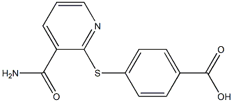 4-{[3-(aminocarbonyl)pyridin-2-yl]thio}benzoic acid,,结构式