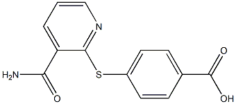 4-{[3-(aminocarbonyl)pyridin-2-yl]thio}benzoic acid Structure