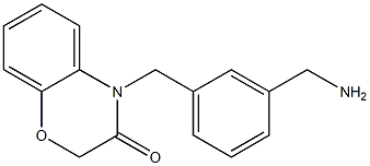 4-{[3-(aminomethyl)phenyl]methyl}-3,4-dihydro-2H-1,4-benzoxazin-3-one 结构式