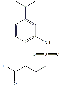 4-{[3-(propan-2-yl)phenyl]sulfamoyl}butanoic acid,,结构式
