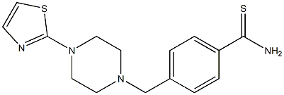 4-{[4-(1,3-thiazol-2-yl)piperazin-1-yl]methyl}benzene-1-carbothioamide 化学構造式