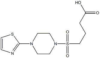 4-{[4-(1,3-thiazol-2-yl)piperazine-1-]sulfonyl}butanoic acid,,结构式