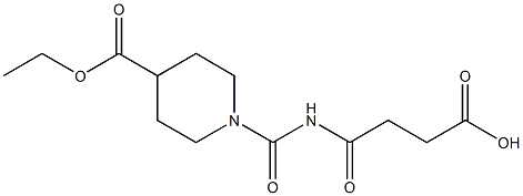 4-{[4-(ethoxycarbonyl)piperidin-1-yl]carbonylamino}-4-oxobutanoic acid Struktur