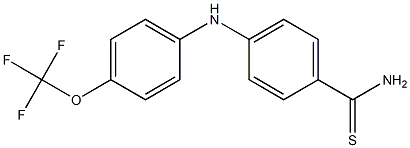 4-{[4-(trifluoromethoxy)phenyl]amino}benzene-1-carbothioamide Structure