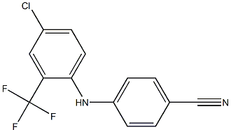 4-{[4-chloro-2-(trifluoromethyl)phenyl]amino}benzonitrile 结构式