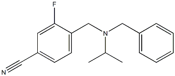 4-{[benzyl(propan-2-yl)amino]methyl}-3-fluorobenzonitrile 化学構造式