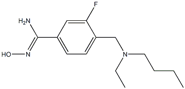 4-{[butyl(ethyl)amino]methyl}-3-fluoro-N'-hydroxybenzenecarboximidamide,,结构式