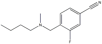 4-{[butyl(methyl)amino]methyl}-3-fluorobenzonitrile,,结构式