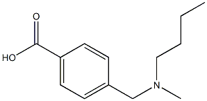 4-{[butyl(methyl)amino]methyl}benzoic acid,,结构式