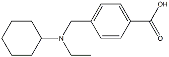 4-{[cyclohexyl(ethyl)amino]methyl}benzoic acid 化学構造式