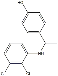 4-{1-[(2,3-dichlorophenyl)amino]ethyl}phenol Struktur