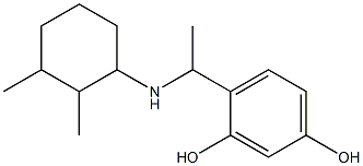 4-{1-[(2,3-dimethylcyclohexyl)amino]ethyl}benzene-1,3-diol Struktur