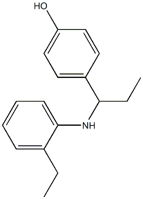 4-{1-[(2-ethylphenyl)amino]propyl}phenol Struktur