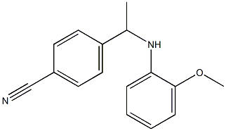 4-{1-[(2-methoxyphenyl)amino]ethyl}benzonitrile Structure