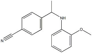 4-{1-[(2-methoxyphenyl)amino]ethyl}benzonitrile 化学構造式