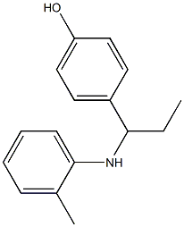 4-{1-[(2-methylphenyl)amino]propyl}phenol Structure