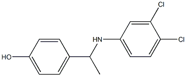 4-{1-[(3,4-dichlorophenyl)amino]ethyl}phenol Struktur