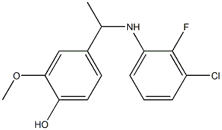 4-{1-[(3-chloro-2-fluorophenyl)amino]ethyl}-2-methoxyphenol,,结构式