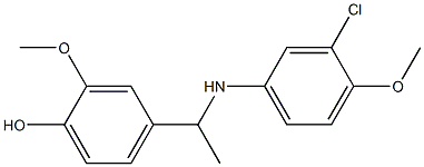 4-{1-[(3-chloro-4-methoxyphenyl)amino]ethyl}-2-methoxyphenol