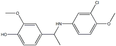 4-{1-[(3-chloro-4-methoxyphenyl)amino]ethyl}-2-methoxyphenol|