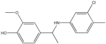 4-{1-[(3-chloro-4-methylphenyl)amino]ethyl}-2-methoxyphenol Structure