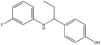 4-{1-[(3-fluorophenyl)amino]propyl}phenol 化学構造式