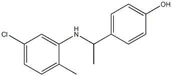 4-{1-[(5-chloro-2-methylphenyl)amino]ethyl}phenol,,结构式