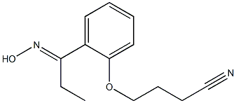 4-{2-[(1E)-N-hydroxypropanimidoyl]phenoxy}butanenitrile 结构式