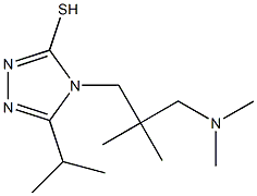 4-{2-[(dimethylamino)methyl]-2-methylpropyl}-5-(propan-2-yl)-4H-1,2,4-triazole-3-thiol,,结构式