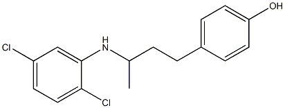 4-{3-[(2,5-dichlorophenyl)amino]butyl}phenol Structure