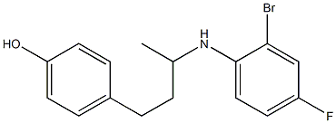 4-{3-[(2-bromo-4-fluorophenyl)amino]butyl}phenol,,结构式