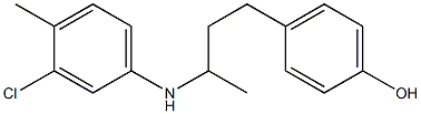 4-{3-[(3-chloro-4-methylphenyl)amino]butyl}phenol 结构式