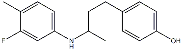4-{3-[(3-fluoro-4-methylphenyl)amino]butyl}phenol Struktur