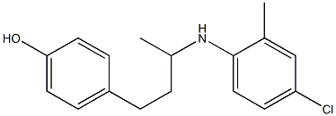 4-{3-[(4-chloro-2-methylphenyl)amino]butyl}phenol 结构式